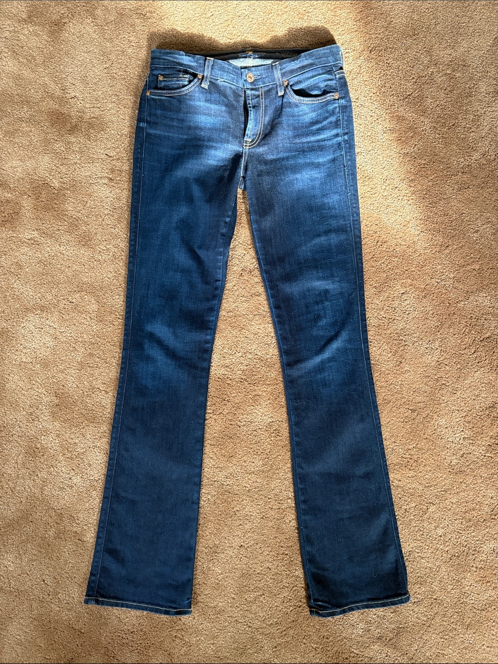 7 For All Mankind Dark Blue Bootcut Jeans